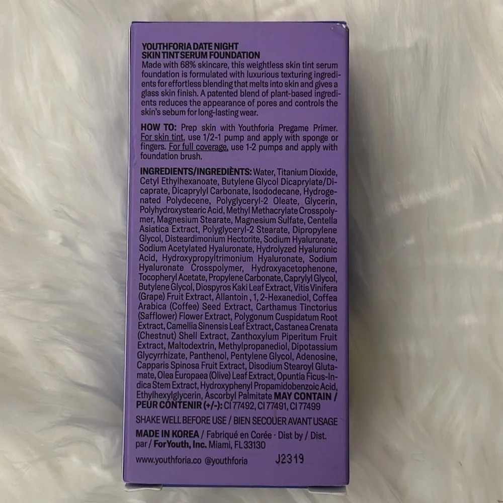 🆕 Youth Foria 330 Date Night Skin Tint Serum Foundation - Medium